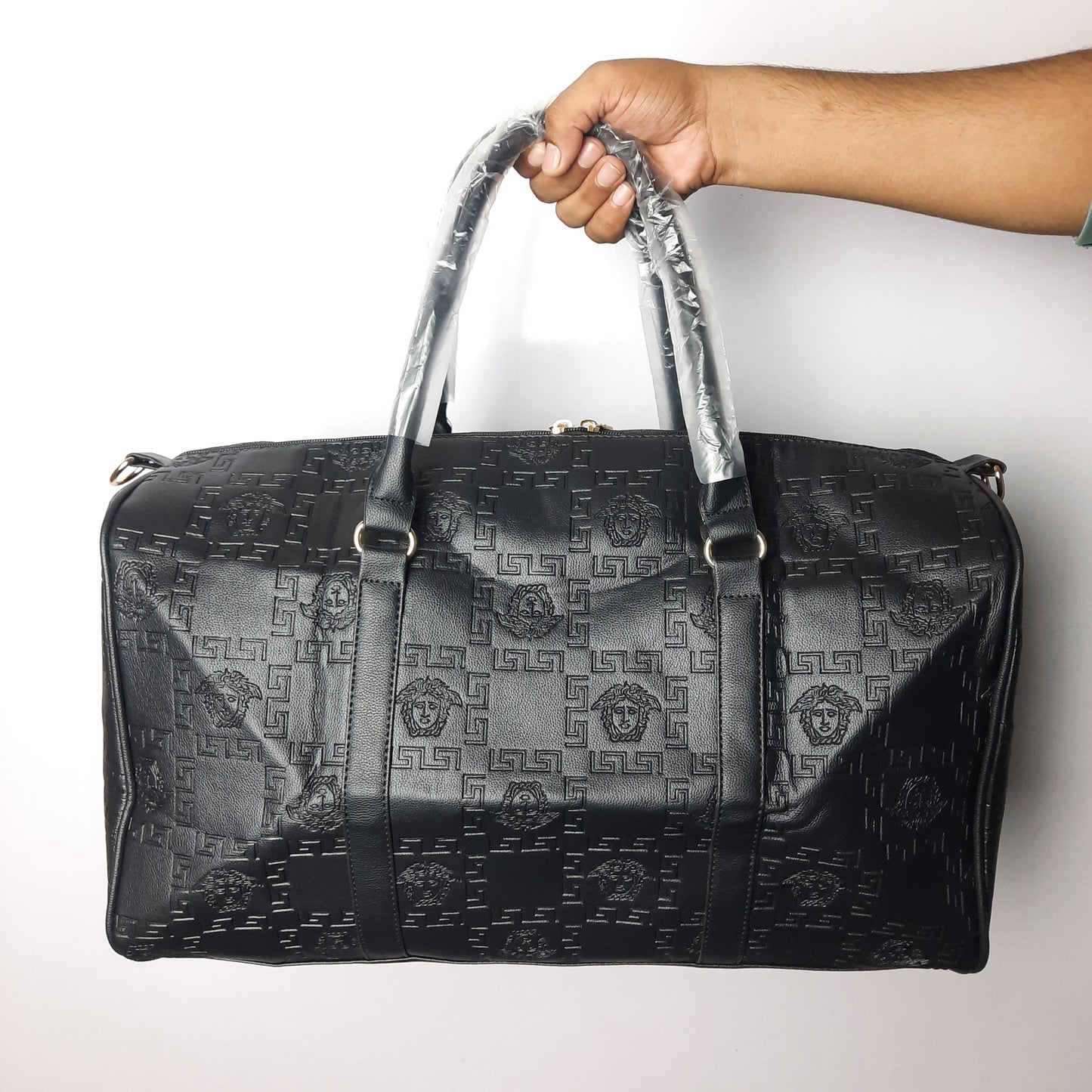 Luxury Fux Leather Travel luggage bag 1903 Black