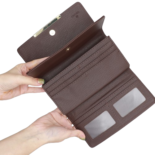 Luxury Women Wallet With Box 2065-Coffee