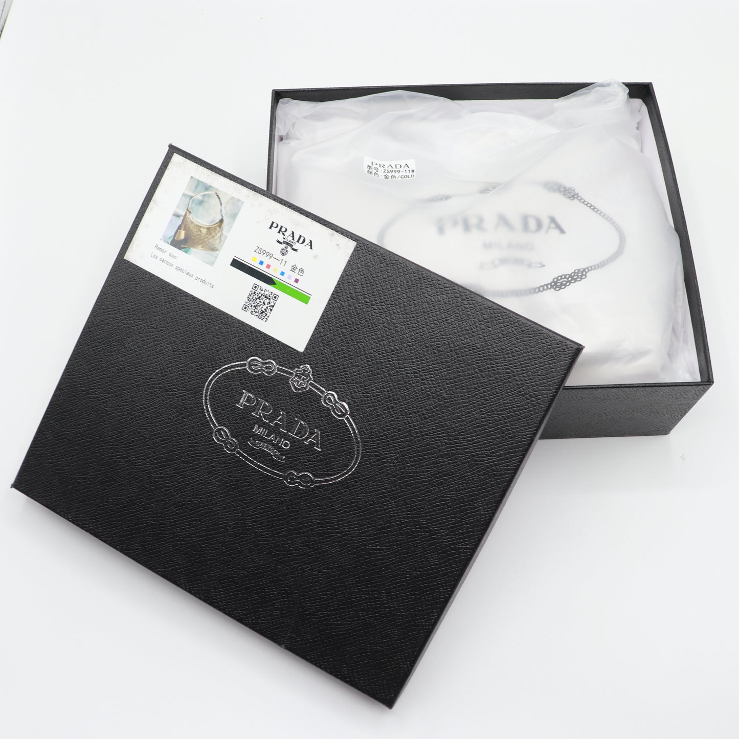 Fashionable Mini Bag with Crystals Shoulder Bag With Box PR07