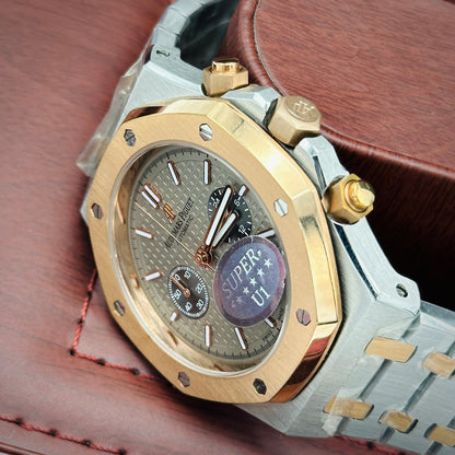 Gold & Silver wristwatch with premium box