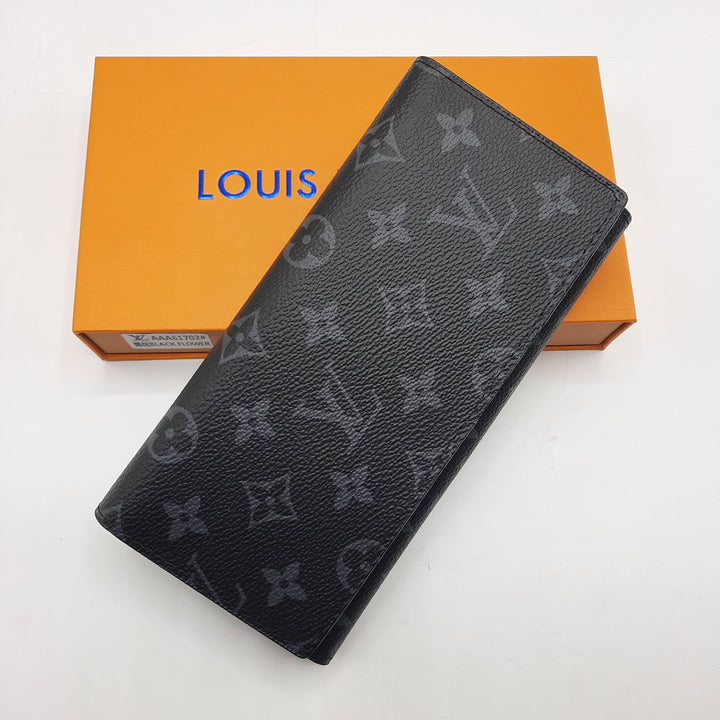 Classic Bi-Fold Wallet 3 Sides With Box AAA61702#Black Flower