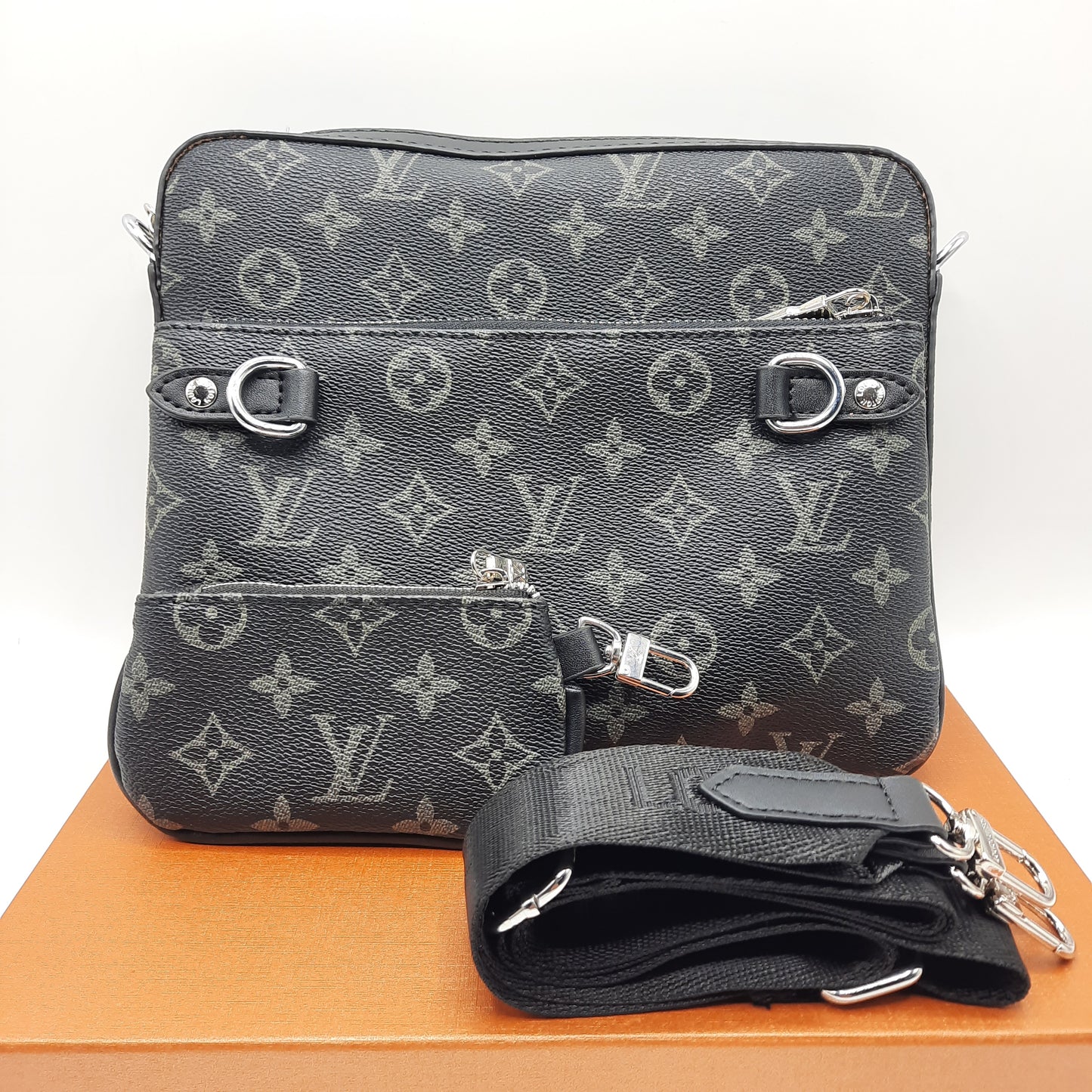 New Stylish 3 in 1 Multi Pouch Cross Body Bag With Box