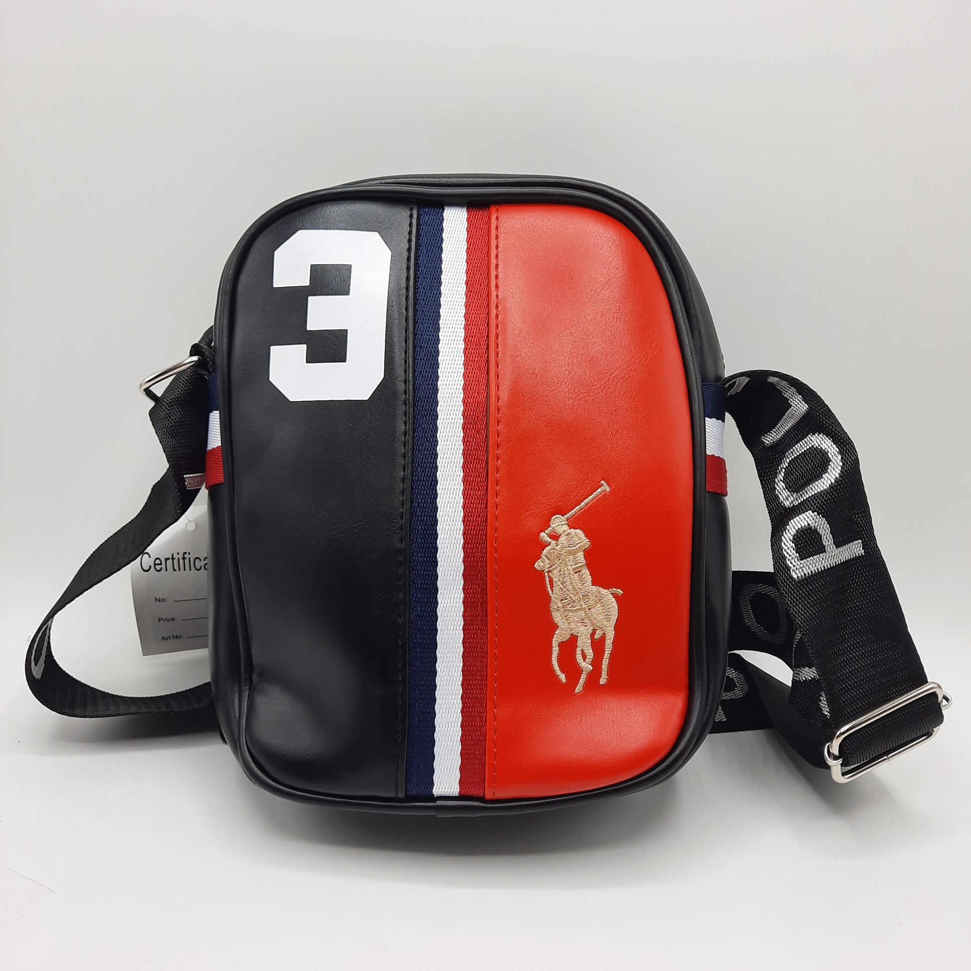 Imported Cross Body Famous Leather Men's Bag PCB-Black-458