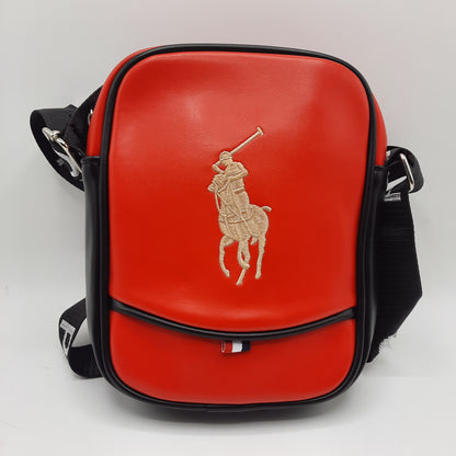 Imported Cross Body Famous Leather Men's Bag PCB-Red-453