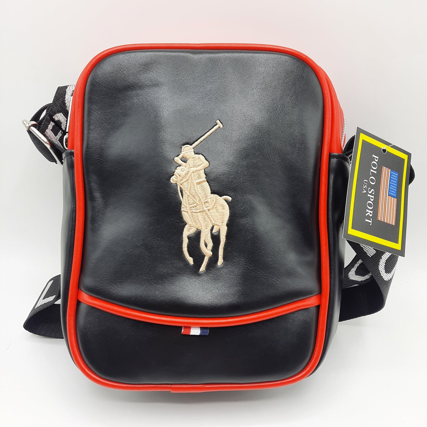 Imported Cross Body Famous Leather Men's Bag PCB-Black-453