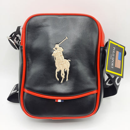 Imported Cross Body Famous Leather Men's Bag PCB-Black-453