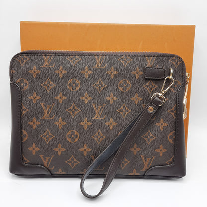 Luxury Man Handbag With Lock With Box 12020 Coffee