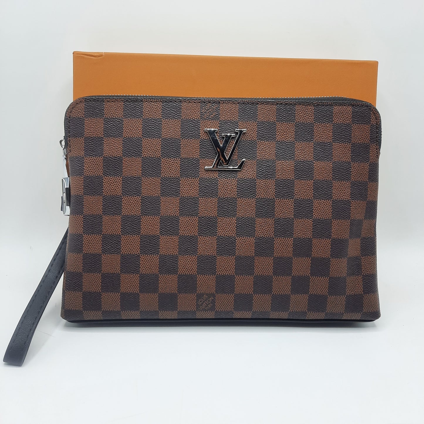 Luxury Man Handbag With Lock With Box 8806 Coffee