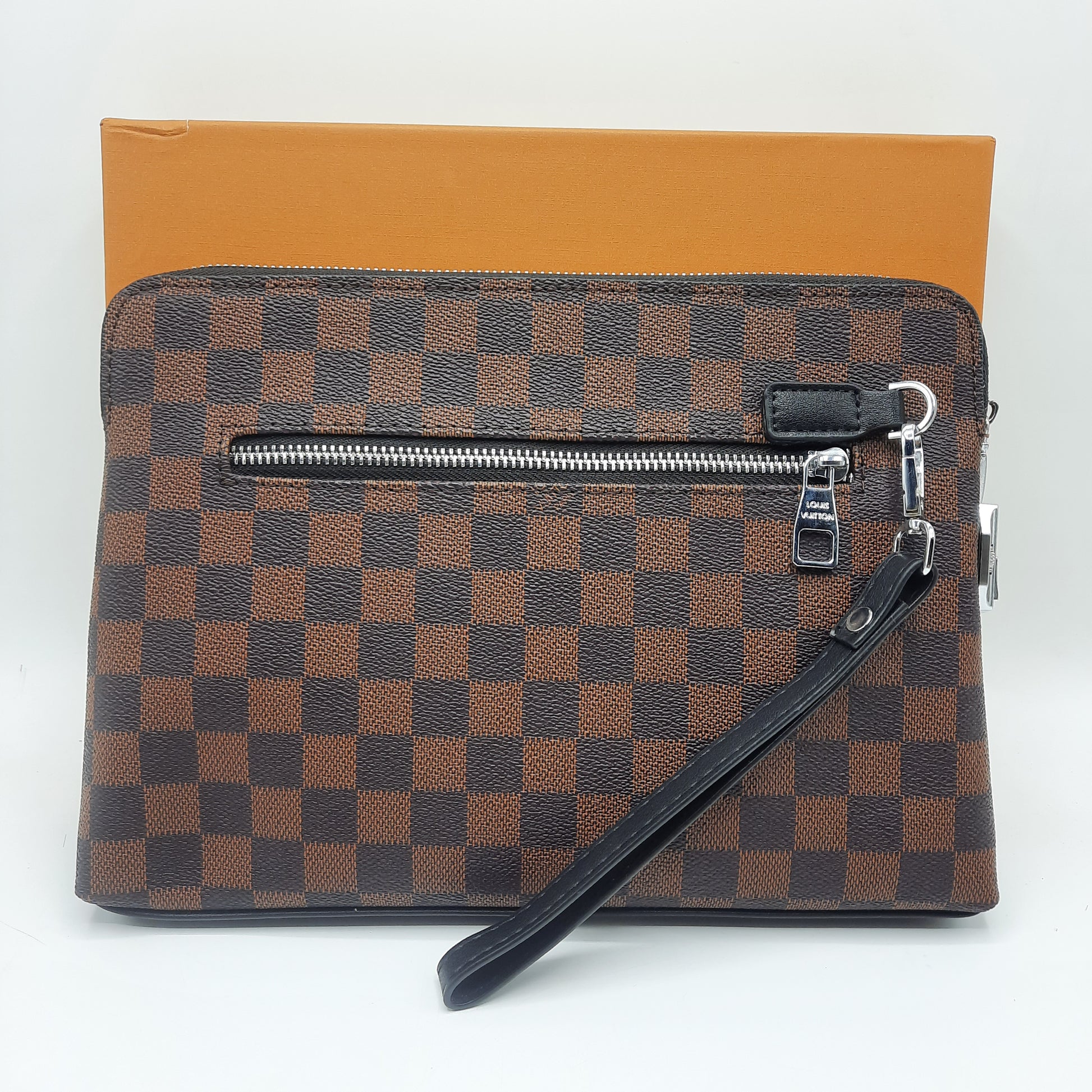 Luxury Man Handbag With Lock With Box 8806 Coffee