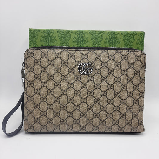 Luxury Man Handbag With Lock With Box 8806 coffee