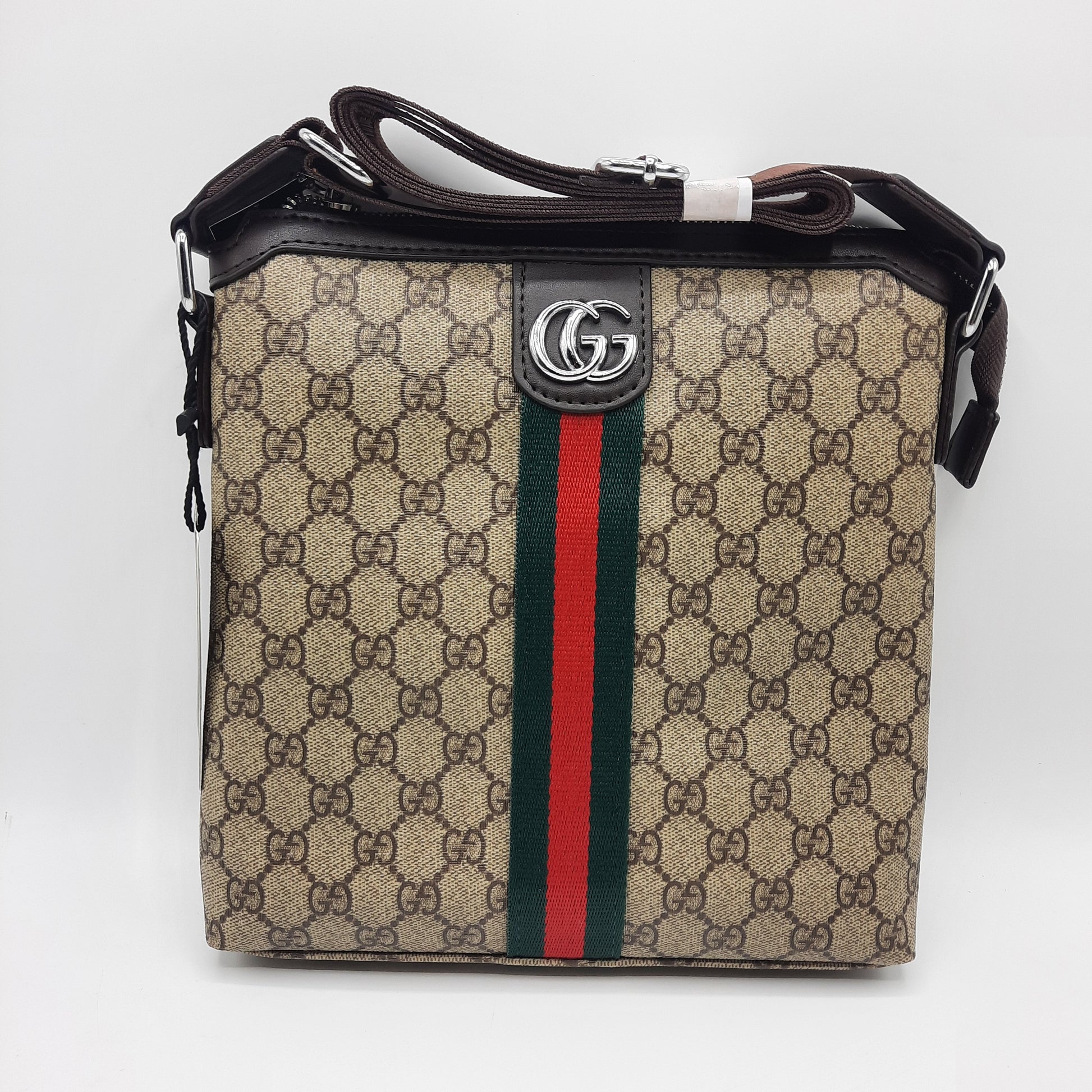 Premium Luxury Unisex Shoulder Bag 108 Brown