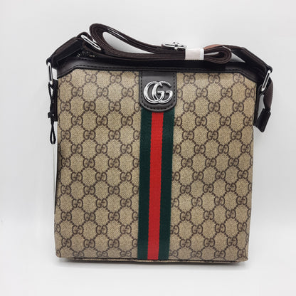 Premium Luxury Unisex Shoulder Bag 108 Brown