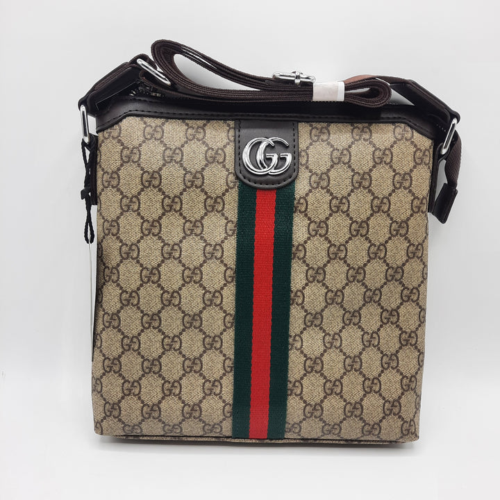 Premium Luxury Unisex Shoulder Bag 108 Brown