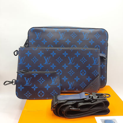 New Stylish Multi Pouch Cross Body Bag | 3-in-1 Combo Blue with box