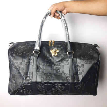 Luxury Fux Leather Travel luggage bag 1903 Black