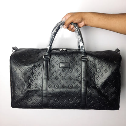 Luxury Fux Leather Travel luggage bag L3 Black