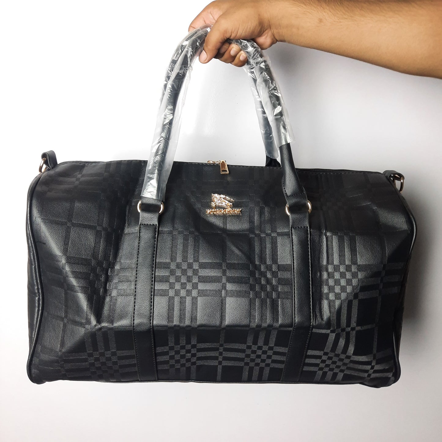 Luxury Fux Leather Travel luggage bag 19034 Black