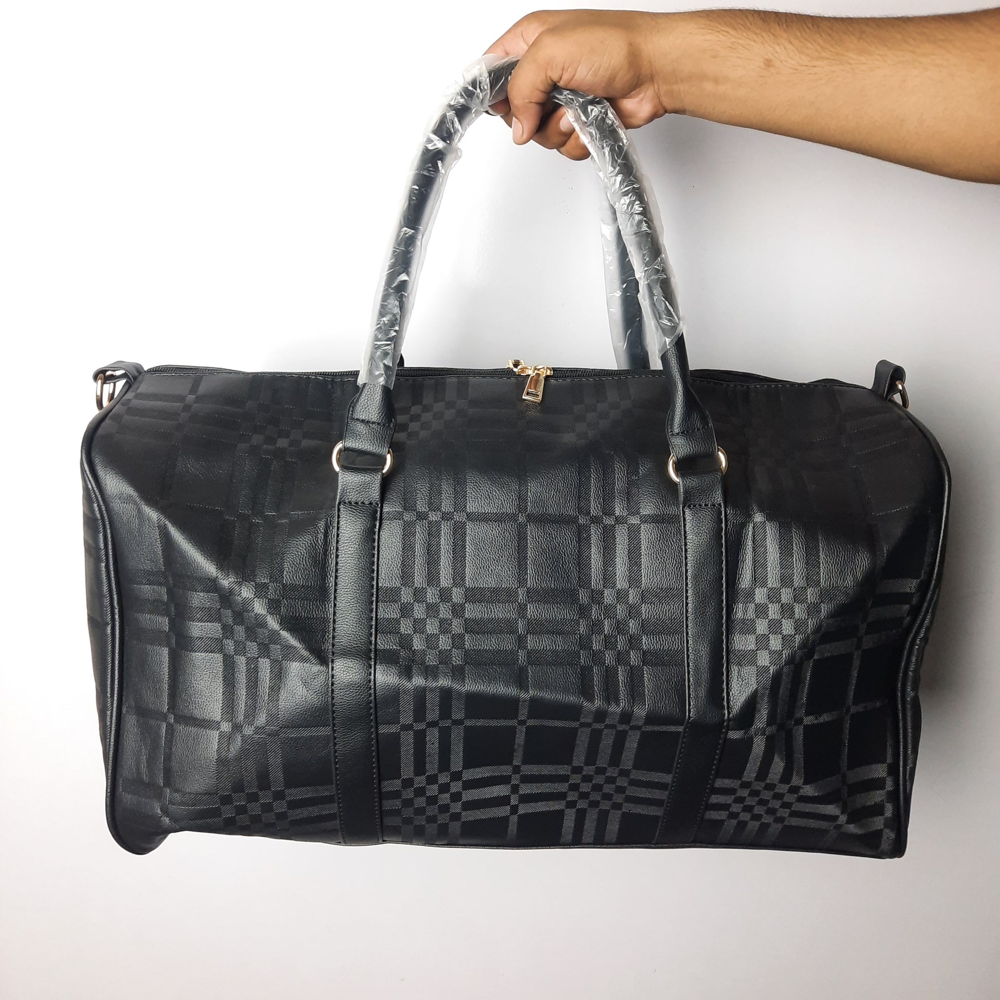 Luxury Fux Leather Travel luggage bag 19034 Black