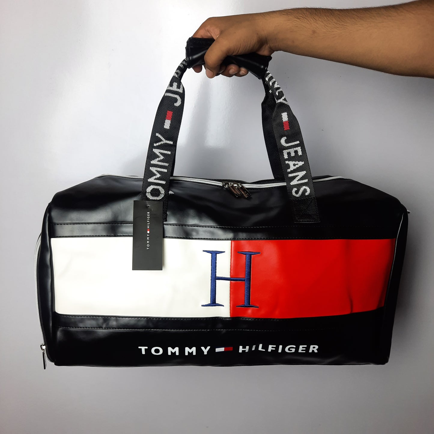 Imported Fux Leather Travel luggage bag 568 Black