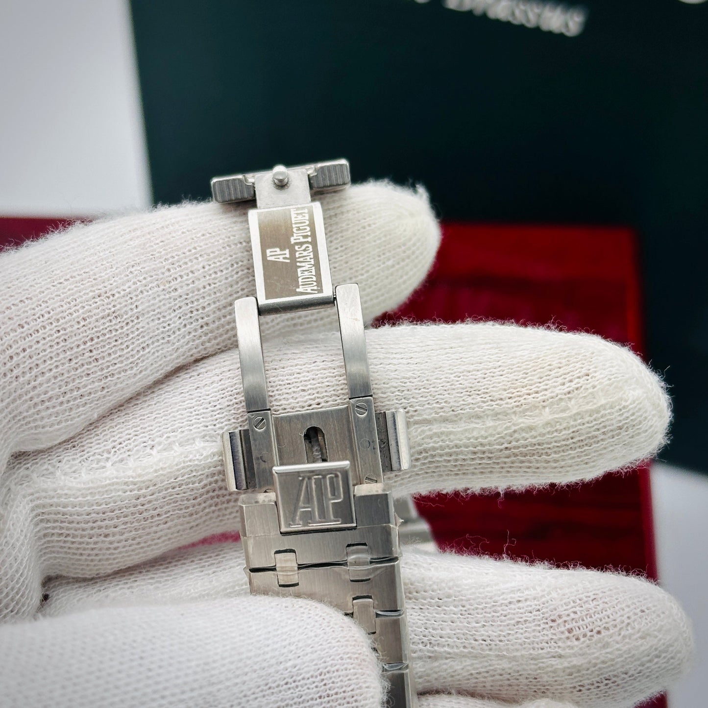 two-tone men’s watch with brand box