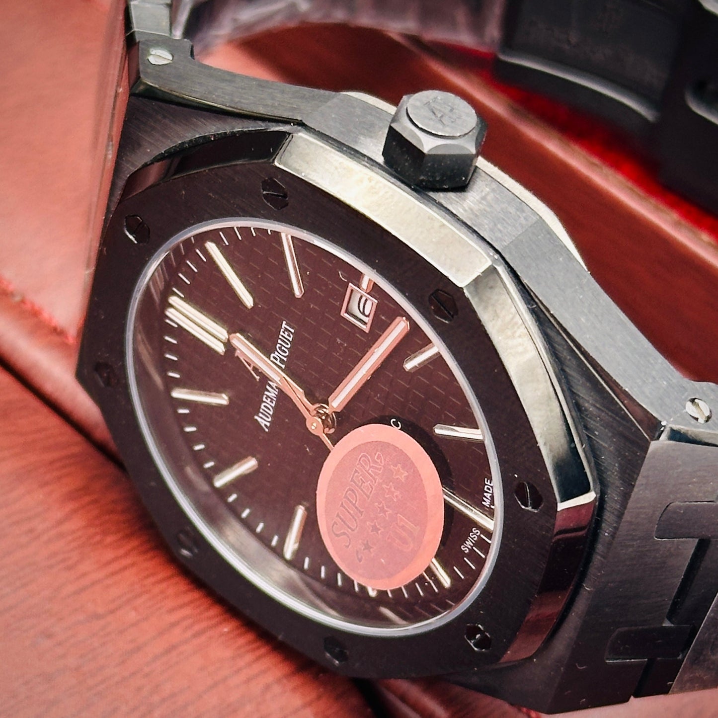 Octagon Bezel Watch with premium name box