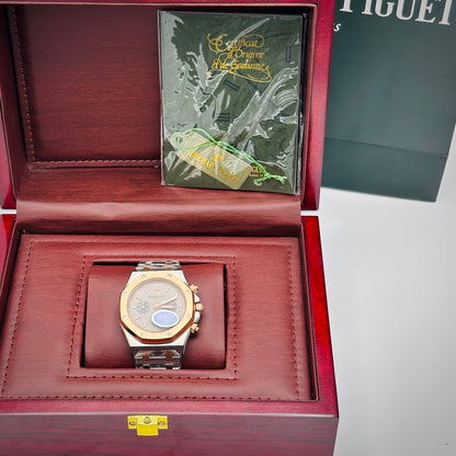 Gold & Silver wristwatch with premium box