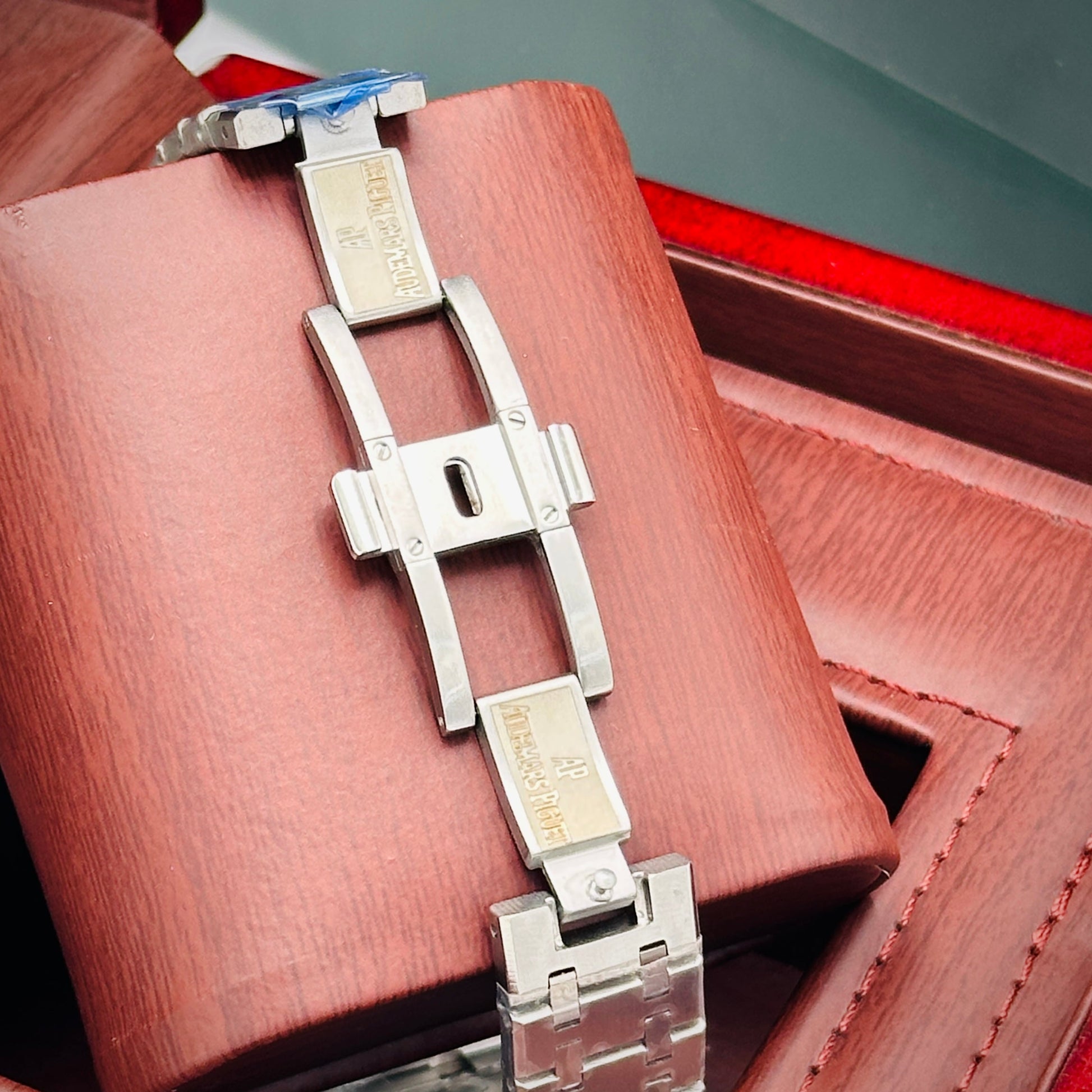 White Men’s skeleton watch with premium box