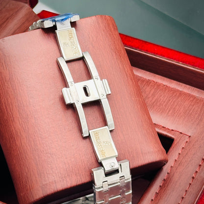 White Men’s skeleton watch with premium box