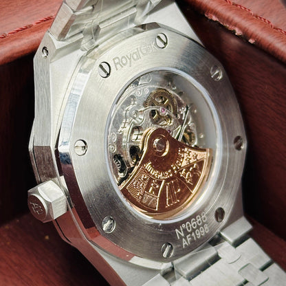 Gold White Minimalist Watch with box