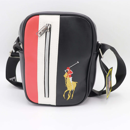 Imported Cross Body Famous Leather Men's Bag PCB-Black-455