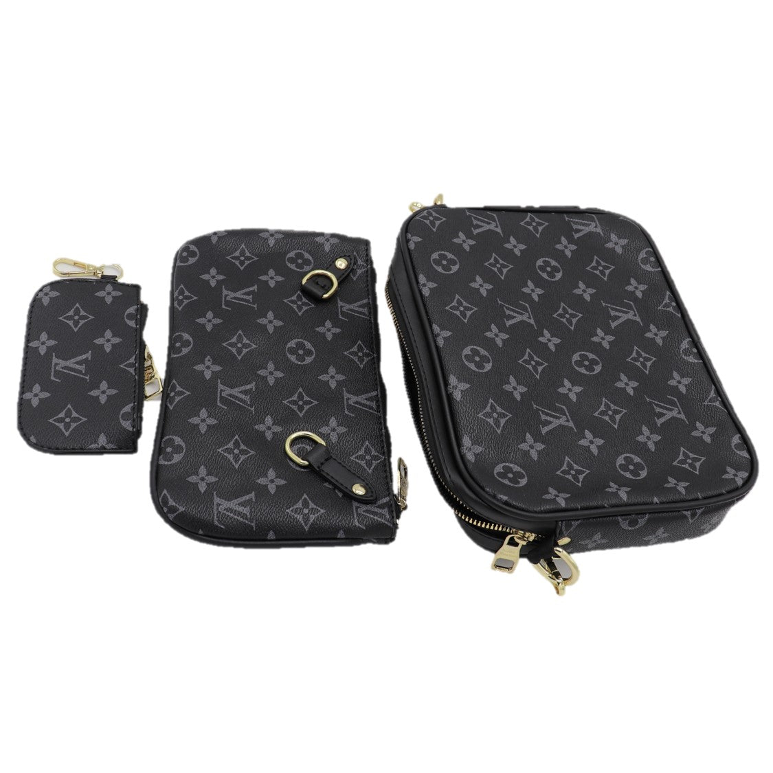 New Stylish COMBO 3 IN 1 Multi Pouch Cross Body Bag 3873-Black