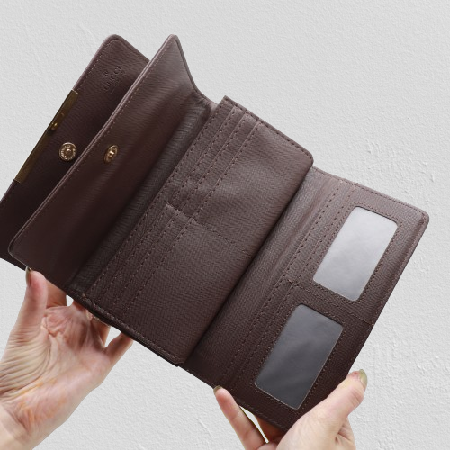 Stunning Wallet for Ladies With Box 108-Coffee