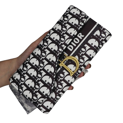 Stylish Wallet for Ladies 886-Black and White