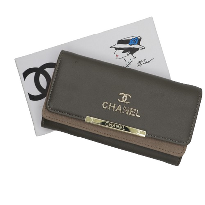 Luxury Women Wallet With Box 2065-Silver Gray