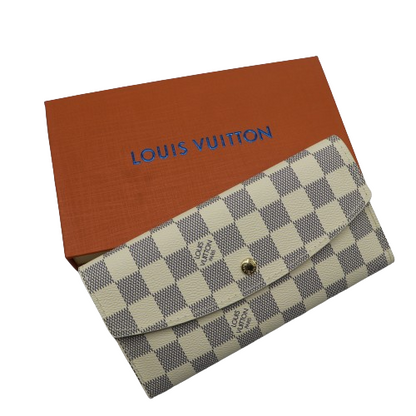 Latest 2in1 Wallet for Women With Box 2005-White Plaid