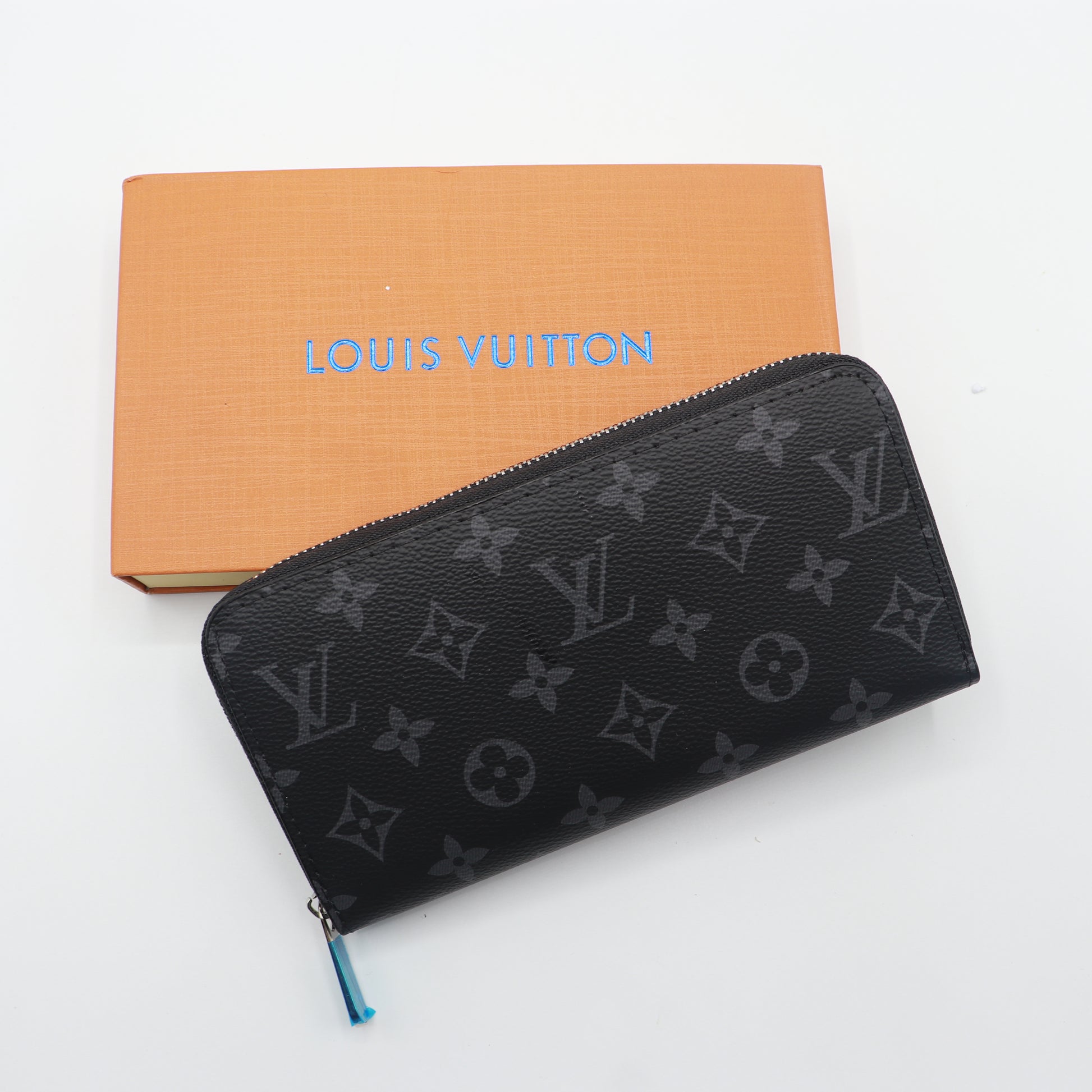 Latest Zipper Wallet for Women With Box 60017-Black Flower