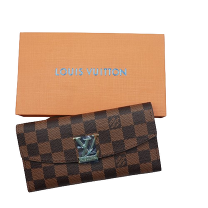 Latest 2in1 Wallet for Women With Box 2005-2 Coffee Plaid
