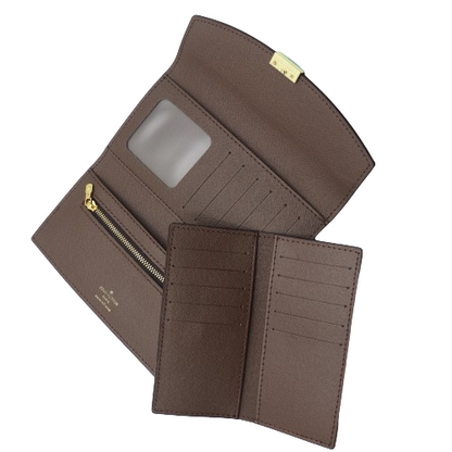 Latest 2in1 Wallet for Women With Box 2005-2 Coffee Plaid