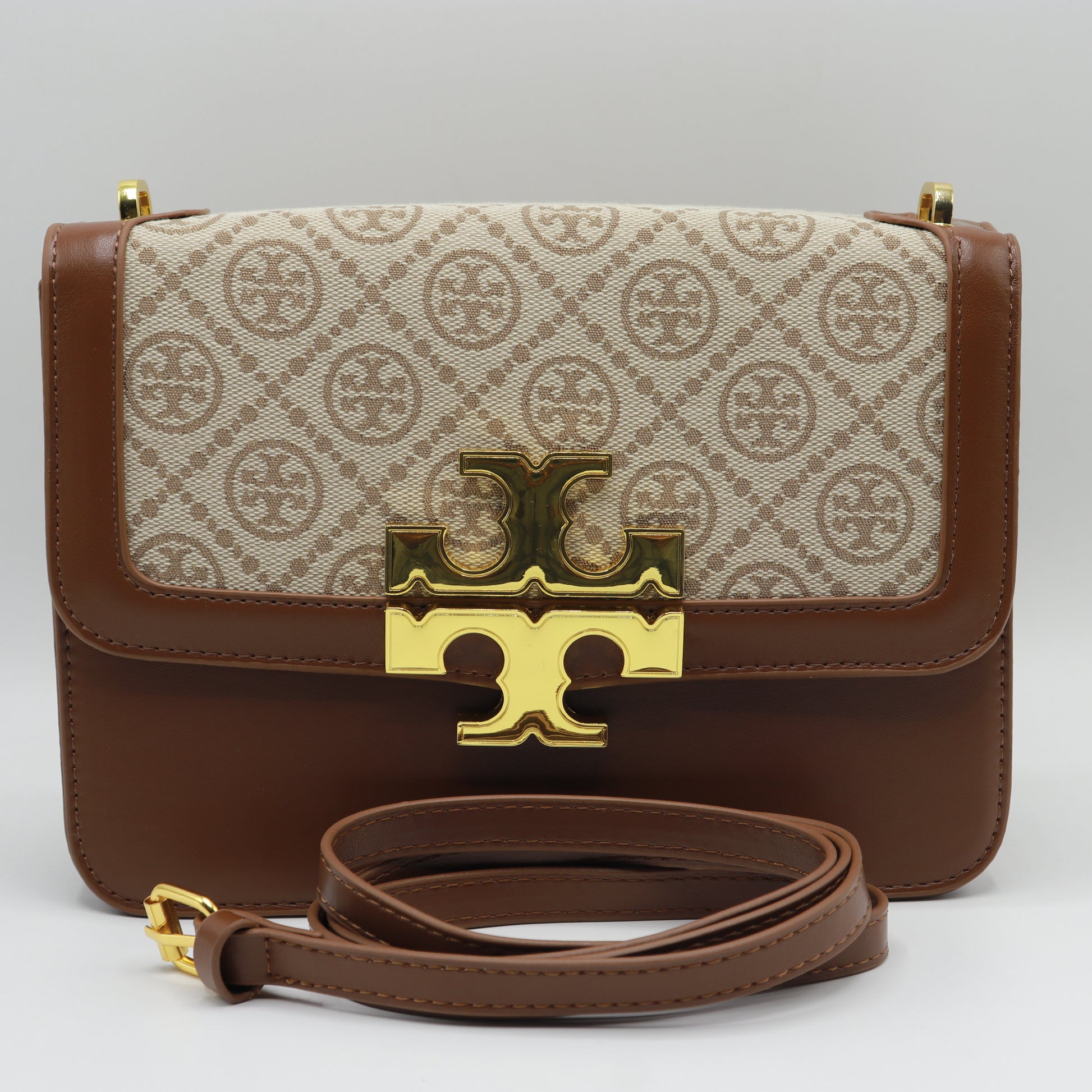 New Stylish Eleanor T Monogram Small Convertible Shoulder Bag TB03