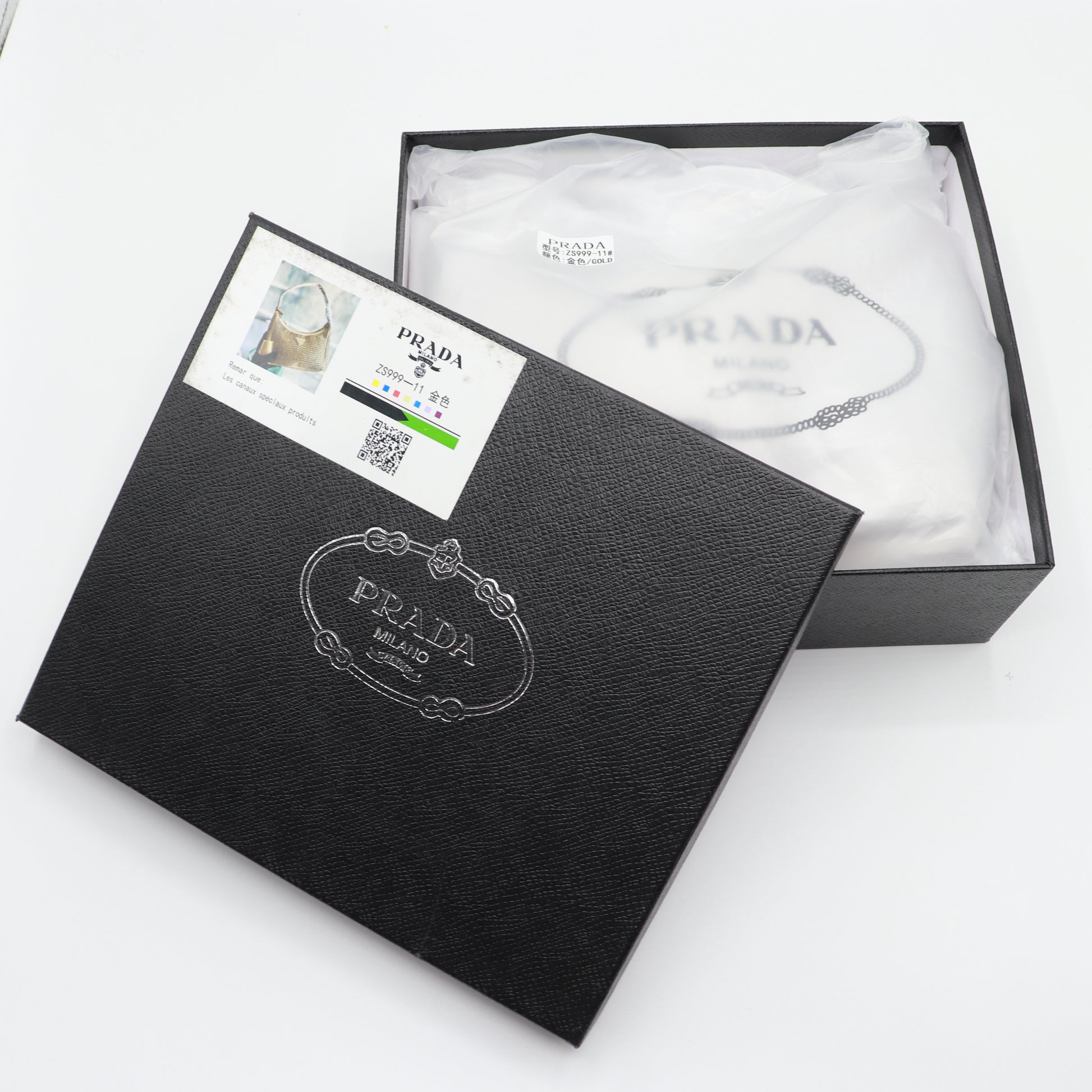 Fashionable Mini Bag with Crystals Shoulder Bag With Box PR07