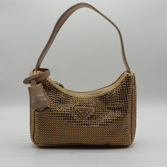 Fashionable Mini Bag with Crystals Shoulder Bag With Box PR07