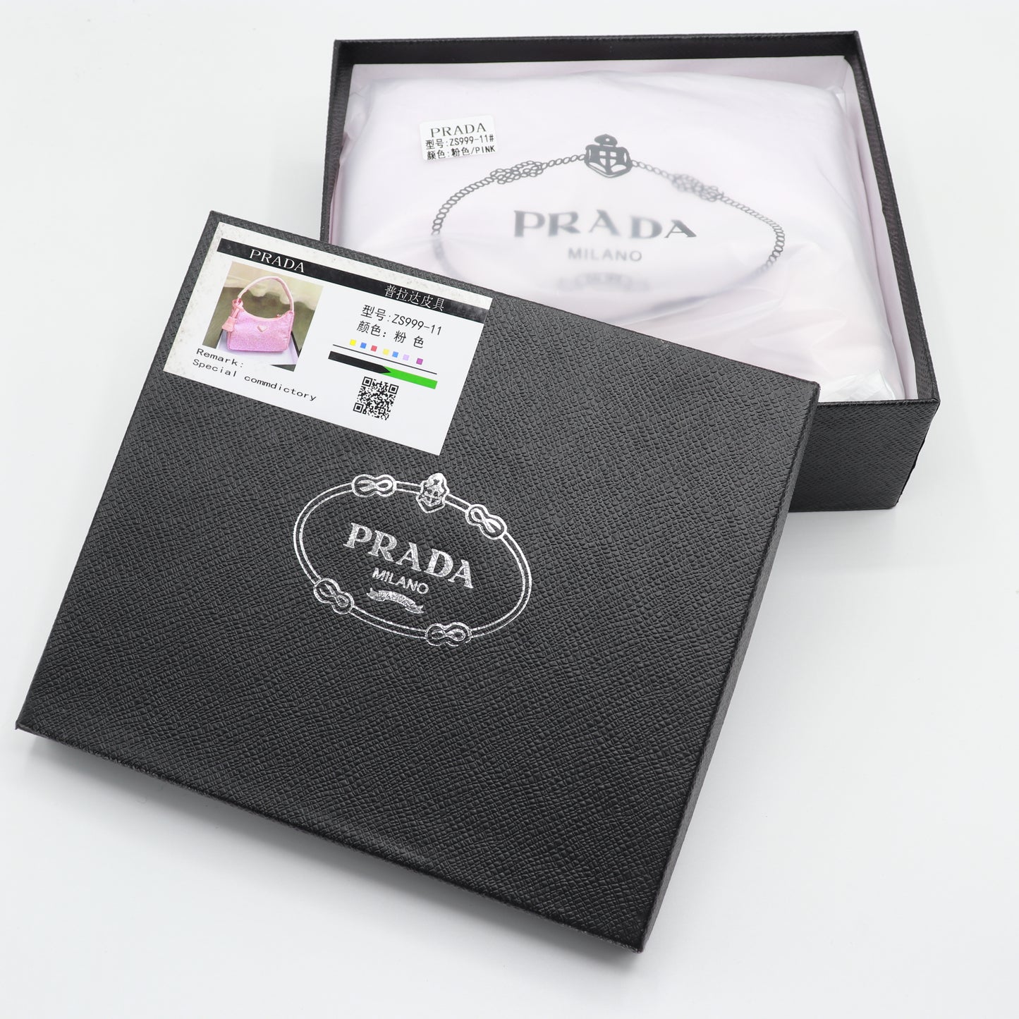 Fashionable Mini Bag with Crystals Shoulder Bag With Box PR04