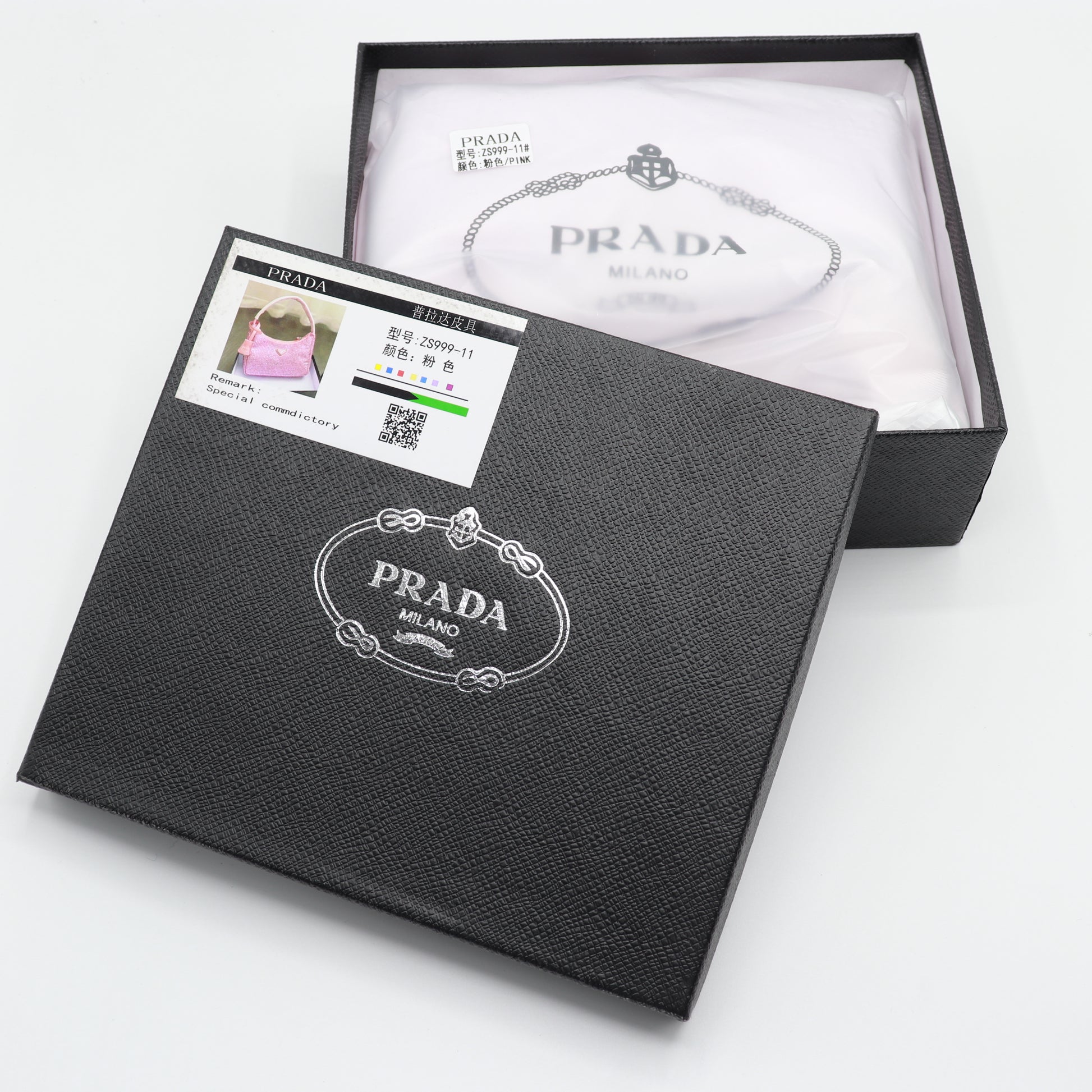 Fashionable Mini Bag with Crystals Shoulder Bag With Box PR04