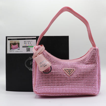 Fashionable Mini Bag with Crystals Shoulder Bag With Box PR04