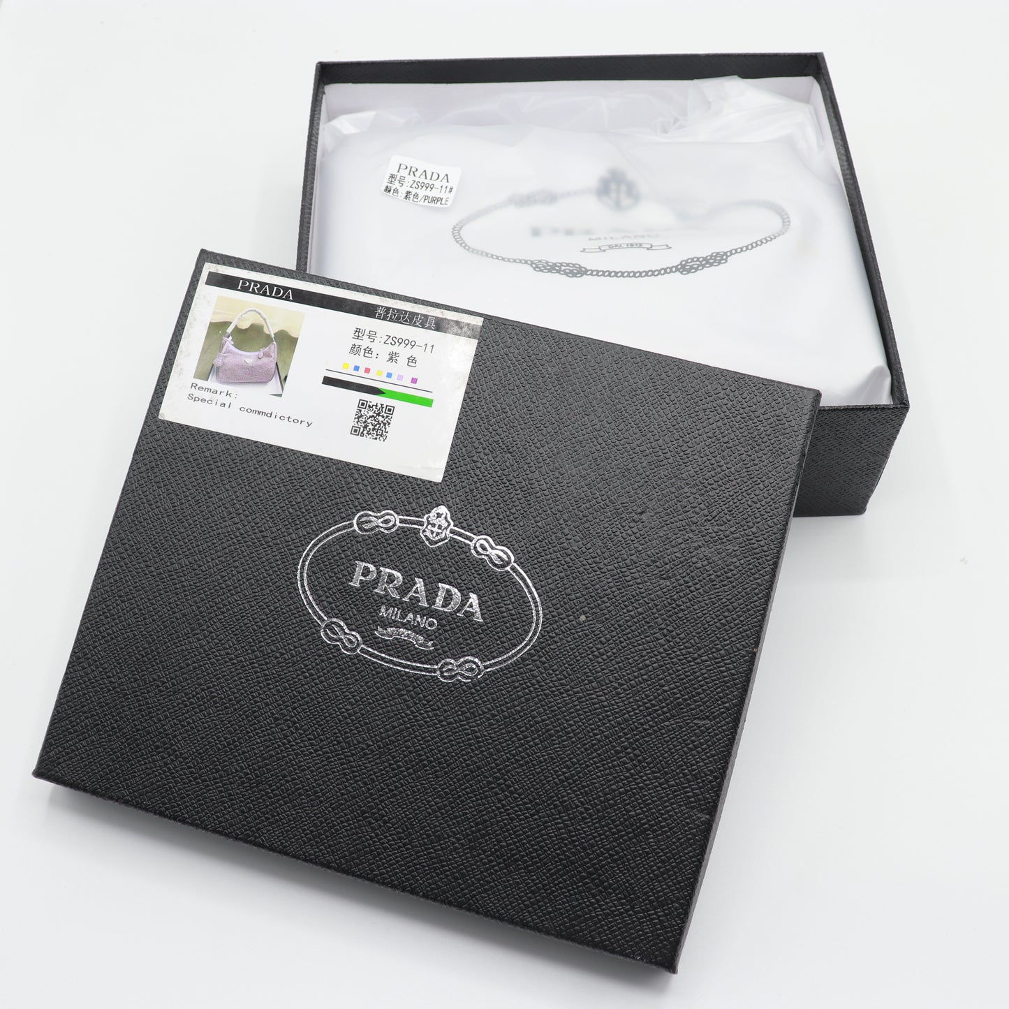 Fashionable Mini Bag with Crystals Shoulder Bag With Box PR03