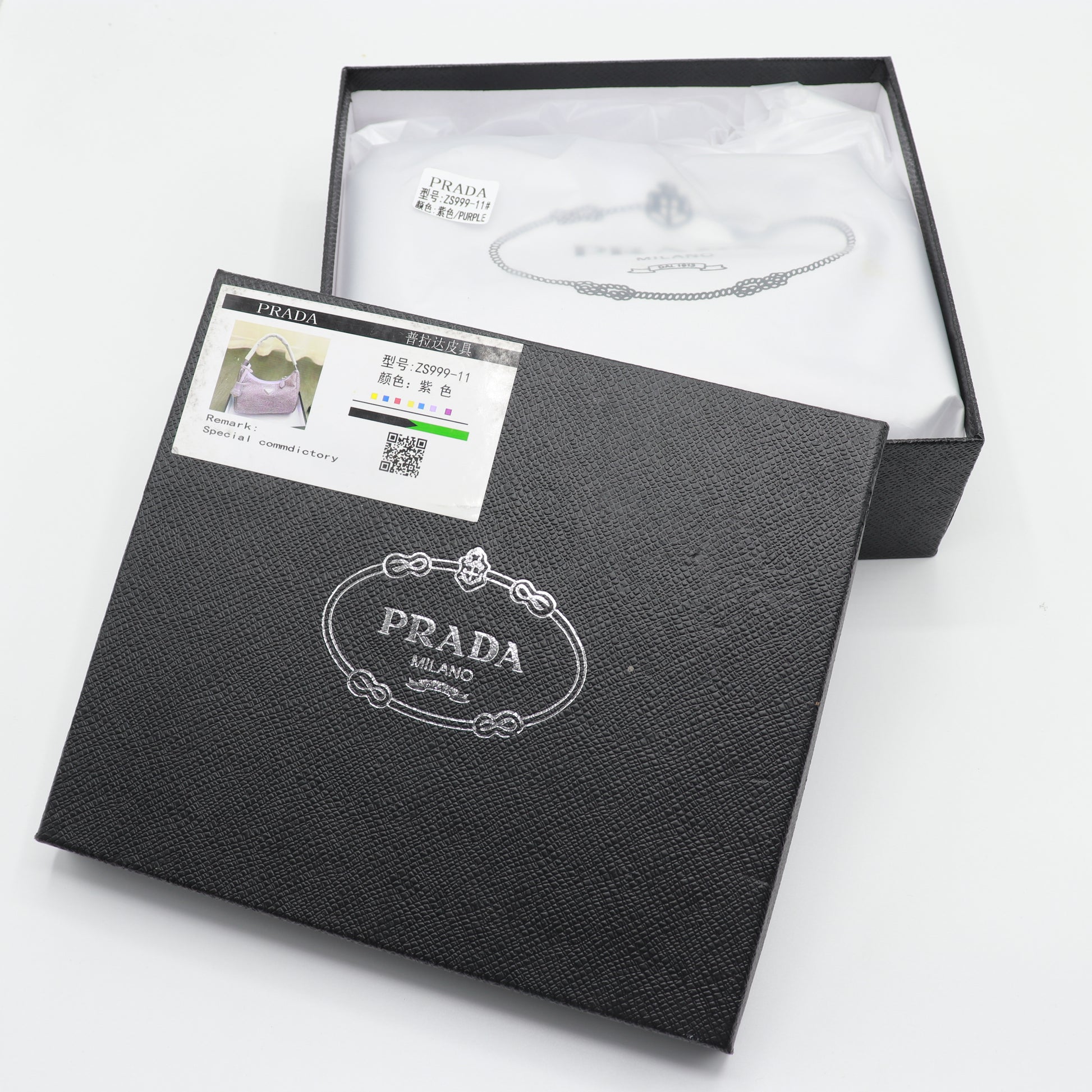 Fashionable Mini Bag with Crystals Shoulder Bag With Box PR03