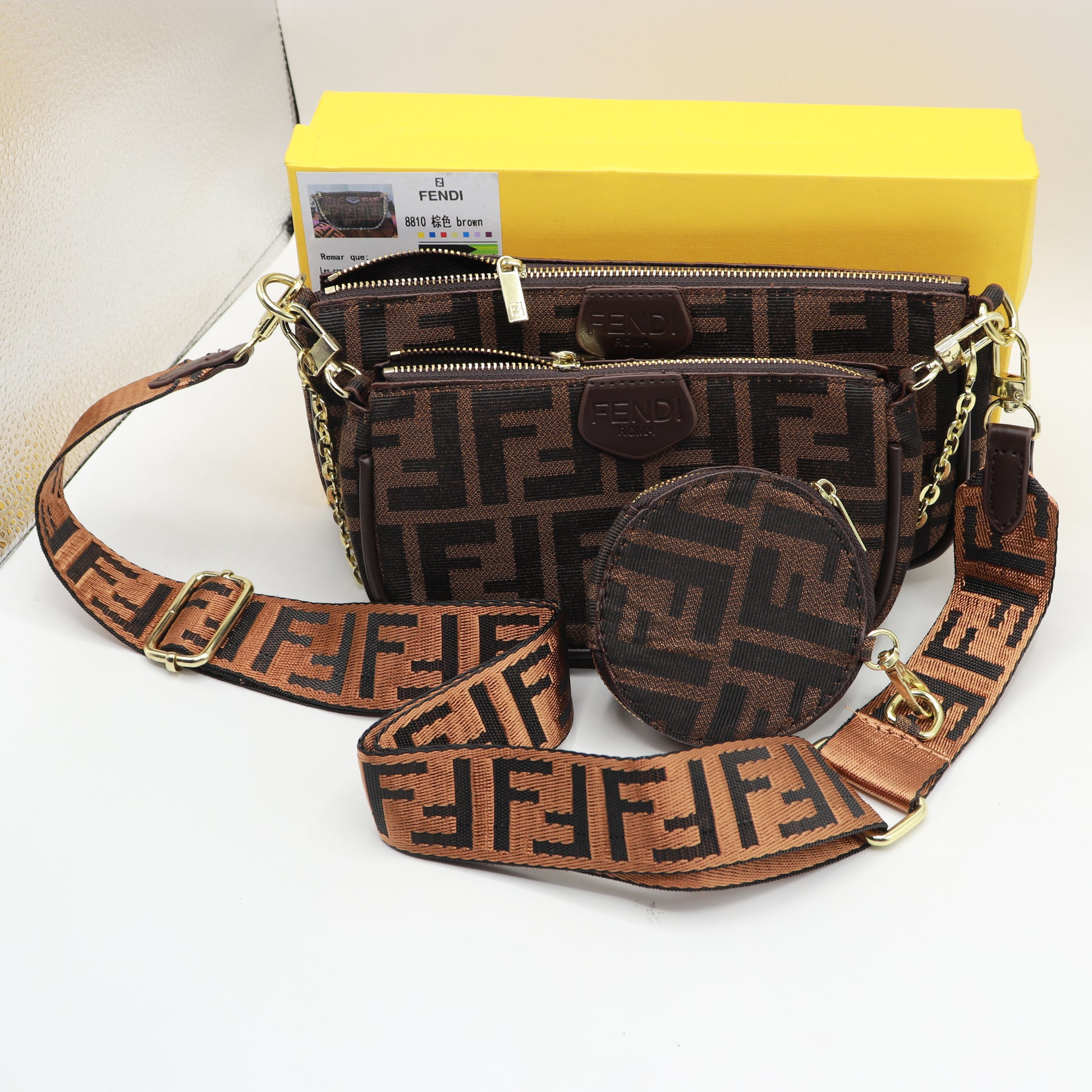 New Stylish 3 IN 1 Multi Pouch Cross Body Bag With Box FE02