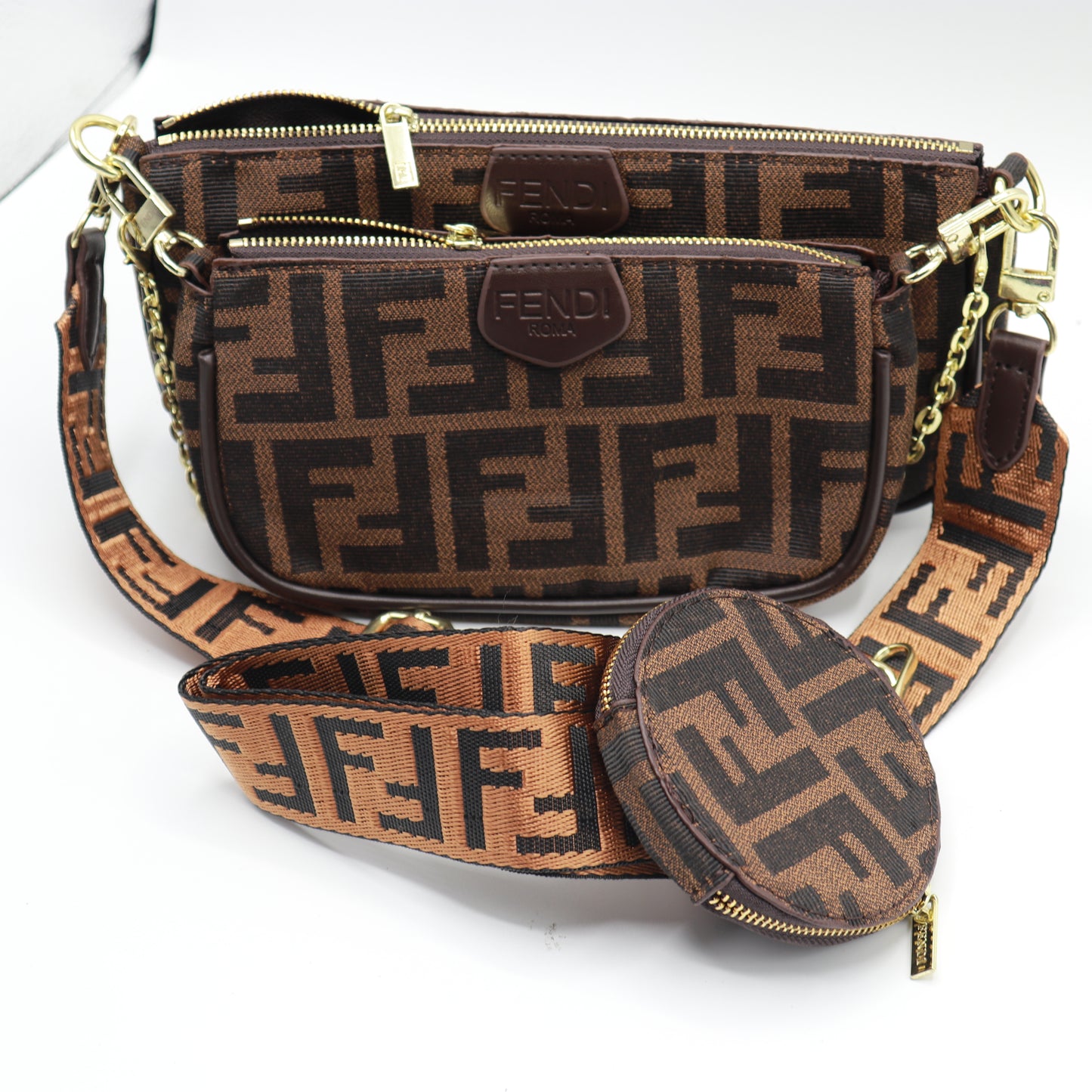 New Stylish 3 IN 1 Multi Pouch Cross Body Bag With Box FE02