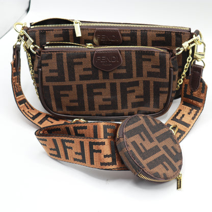 New Stylish 3 IN 1 Multi Pouch Cross Body Bag With Box FE02