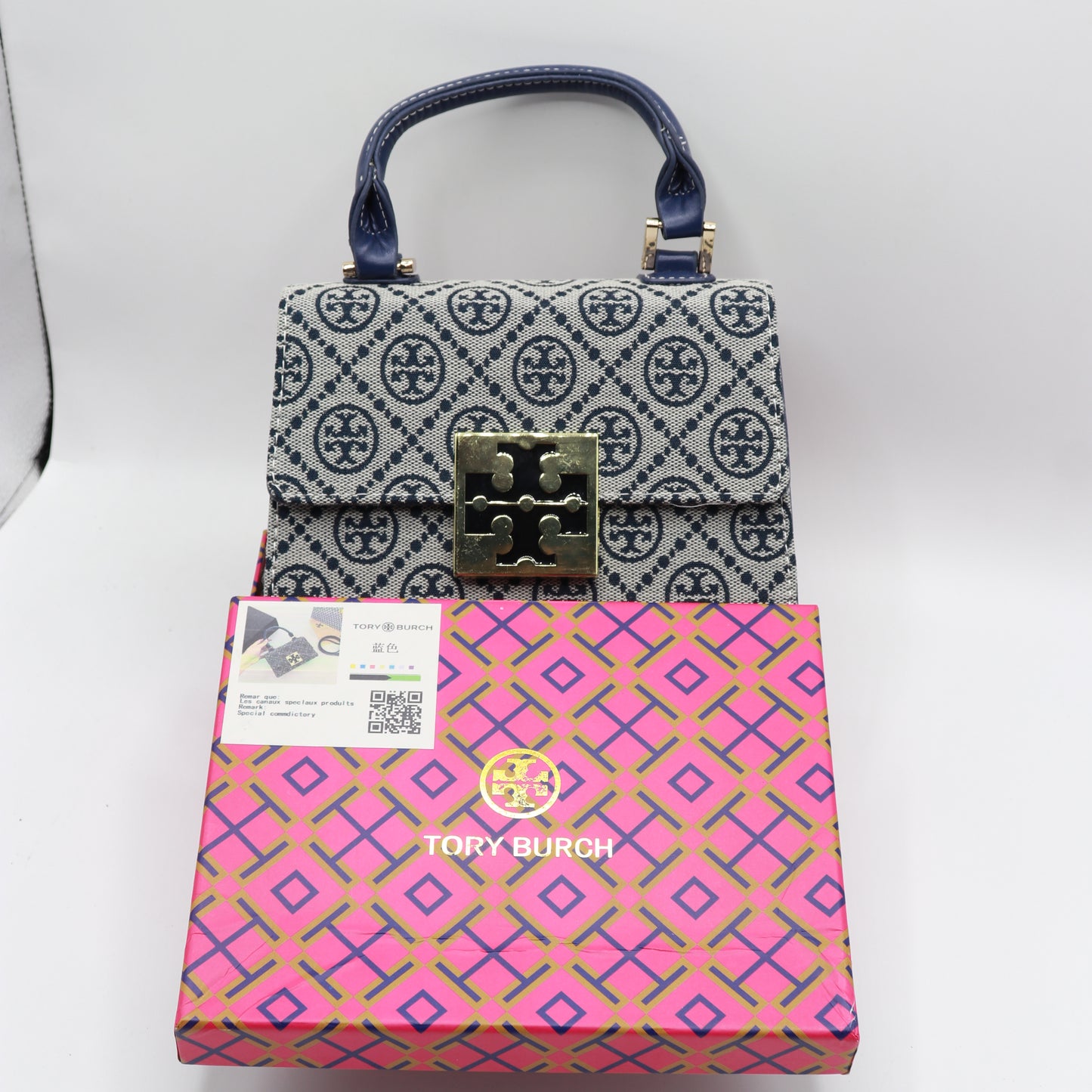 New Stylish Monogram Mini Jacquard Handbag With Box TB06